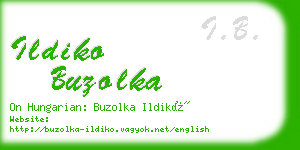 ildiko buzolka business card